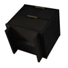 Manhattan Comfort Granville Modern Nightstand with 2 Full Extension Drawers - Black |Table de nuit moderne Granville de Manhattan Comfort avec 2 tiroirs à extension complète - noir