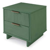 Manhattan Comfort Granville Modern Nightstand with 2 Full Extension Drawers - Sage Green|Table de nuit moderne Granville de Manhattan Comfort avec 2 tiroirs à extension complète - vert sauge