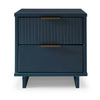 Manhattan Comfort Granville Modern Nightstand with 2 Full Extension Drawers - Midnight Blue|Table de nuit moderne Granville de Manhattan Comfort avec 2 tiroir à extension complète - bleu minuit