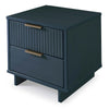 Manhattan Comfort Granville Modern Nightstand with 2 Full Extension Drawers - Midnight Blue|Table de nuit moderne Granville de Manhattan Comfort avec 2 tiroir à extension complète - bleu minuit