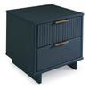 Manhattan Comfort Granville Modern Nightstand with 2 Full Extension Drawers - Midnight Blue|Table de nuit moderne Granville de Manhattan Comfort avec 2 tiroir à extension complète - bleu minuit