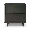Manhattan Comfort Granville Modern Nightstand with 2 Full Extension Drawers - Charcoal Grey|Table de nuit moderne Granville de Manhattan Comfort avec 2 tiroir à extension complète - gris charbon