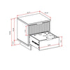 Manhattan Comfort Granville Modern Nightstand with 2 Full Extension Drawers - Charcoal Grey|Table de nuit moderne Granville de Manhattan Comfort avec 2 tiroir à extension complète - gris charbon
