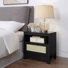 Manhattan Comfort Sheridan Modern Cane Nightstand - Black|Table de nuit moderne Sheridan de Manhattan Comfort avec cannage - noire