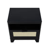 Manhattan Comfort Sheridan Modern Cane Nightstand - Black|Table de nuit moderne Sheridan de Manhattan Comfort avec cannage - noire