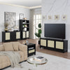 Manhattan Comfort Sheridan Modern Cane Nightstand - Black|Table de nuit moderne Sheridan de Manhattan Comfort avec cannage - noire