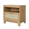 Manhattan Comfort Sheridan Modern Cane Nightstand - Natural|Table de nuit moderne Sheridan de Manhattan Comfort avec cannage - naturelle