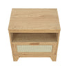 Manhattan Comfort Sheridan Modern Cane Nightstand - Natural|Table de nuit moderne Sheridan de Manhattan Comfort avec cannage - naturelle