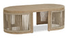 Oasis Outdoor Patio Coffee Table - Eucalyptus Wood & Rope, Weather Resistant – Natural | Table à café Oasis pour la terrasse à l’extérieur - eucalyptus et corde, résistante aux intempéries - naturelle