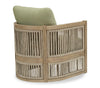 Oasis Outdoor Patio Chairs - Set of 2, Eucalyptus Wood, Nuvella Fabric, Weather Resistant - Natural/Green | Fauteuils Oasis pour la terrasse à l’extérieur - ensemble de 2, eucalyptus, NuvellaMD, résistants aux intempéries - naturels et verts
