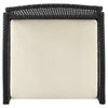 Manhattan Comfort Noli Steel Rattan 4-Piece Patio Conversation Set with Cushions - Cream|Ensemble de conversation Noli de Manhattan Comfort 4 pièces en acier et en rotin avec coussins pour la terrasse - crème