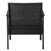 Manhattan Comfort Noli Steel Rattan 4-Piece Patio Conversation Set with Cushions - Cream|Ensemble de conversation Noli de Manhattan Comfort 4 pièces en acier et en rotin avec coussins pour la terrasse - crème