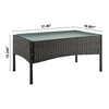 Manhattan Comfort Imperia Steel Rattan 4-Piece Patio Conversation Set with Cushions - Grey|Ensemble de conversation Imperia de Manhattan Comfort 4 pièces en acier et en rotin avec coussins pour la terrasse - gris