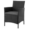 Manhattan Comfort Imperia Steel Rattan 4-Piece Patio Conversation Set with Cushions - Grey|Ensemble de conversation Imperia de Manhattan Comfort 4 pièces en acier et en rotin avec coussins pour la terrasse - gris