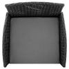 Manhattan Comfort Imperia Steel Rattan 4-Piece Patio Conversation Set with Cushions - Grey|Ensemble de conversation Imperia de Manhattan Comfort 4 pièces en acier et en rotin avec coussins pour la terrasse - gris