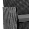 Manhattan Comfort Imperia Steel Rattan 4-Piece Patio Conversation Set with Cushions - Grey|Ensemble de conversation Imperia de Manhattan Comfort 4 pièces en acier et en rotin avec coussins pour la terrasse - gris