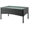 Manhattan Comfort Imperia Steel Rattan 4-Piece Patio Conversation Set with Cushions - Grey|Ensemble de conversation Imperia de Manhattan Comfort 4 pièces en acier et en rotin avec coussins pour la terrasse - gris