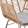 Manhattan Comfort Antibes 1.0 Steel Rattan 3-Piece Patio Conversation Set - Grey|Ensemble de conversation Antibes 1.0 de Manhattan Comfort 3 pièces en acier et en rotin pour la terrasse - gris