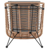 Manhattan Comfort Antibes 1.0 Steel Rattan 3-Piece Patio Conversation Set - Grey|Ensemble de conversation Antibes 1.0 de Manhattan Comfort 3 pièces en acier et en rotin pour la terrasse - gris