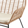 Manhattan Comfort Antibes 2.0 Steel Rattan 4-Piece Patio Conversation Set - Cream|Ensemble de conversation Antibes 2.0 de Manhattan Comfort 4 pièces en acier et en rotin pour la terrasse - crème