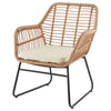 Manhattan Comfort Antibes 2.0 Steel Rattan 4-Piece Patio Conversation Set - Cream|Ensemble de conversation Antibes 2.0 de Manhattan Comfort 4 pièces en acier et en rotin pour la terrasse - crème
