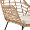 Manhattan Comfort Antibes 2.0 Steel Rattan 4-Piece Patio Conversation Set - Cream|Ensemble de conversation Antibes 2.0 de Manhattan Comfort 4 pièces en acier et en rotin pour la terrasse - crème