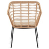 Manhattan Comfort Antibes 2.0 Steel Rattan 4-Piece Patio Conversation Set - Cream|Ensemble de conversation Antibes 2.0 de Manhattan Comfort 4 pièces en acier et en rotin pour la terrasse - crème