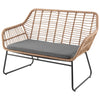 Manhattan Comfort Antibes 2.0 Steel Rattan 4-Piece Patio Conversation Set - Grey|Ensemble de conversation Antibes 2.0 de Manhattan Comfort 4 pièces en acier et en rotin pour la terrasse - gris