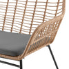 Manhattan Comfort Antibes 2.0 Steel Rattan 4-Piece Patio Conversation Set - Grey|Ensemble de conversation Antibes 2.0 de Manhattan Comfort 4 pièces en acier et en rotin pour la terrasse - gris