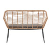 Manhattan Comfort Antibes 2.0 Steel Rattan 4-Piece Patio Conversation Set - Grey|Ensemble de conversation Antibes 2.0 de Manhattan Comfort 4 pièces en acier et en rotin pour la terrasse - gris