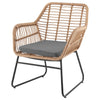 Manhattan Comfort Antibes 2.0 Steel Rattan 4-Piece Patio Conversation Set - Grey|Ensemble de conversation Antibes 2.0 de Manhattan Comfort 4 pièces en acier et en rotin pour la terrasse - gris