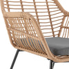 Manhattan Comfort Antibes 2.0 Steel Rattan 4-Piece Patio Conversation Set - Grey|Ensemble de conversation Antibes 2.0 de Manhattan Comfort 4 pièces en acier et en rotin pour la terrasse - gris