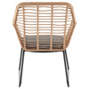 Manhattan Comfort Antibes 2.0 Steel Rattan 4-Piece Patio Conversation Set - Grey|Ensemble de conversation Antibes 2.0 de Manhattan Comfort 4 pièces en acier et en rotin pour la terrasse - gris