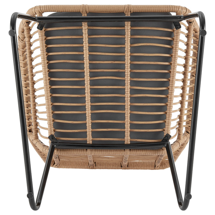 Manhattan Comfort Antibes 2.0 Steel Rattan 4-Piece Patio Conversation Set - Grey