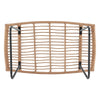 Manhattan Comfort Antibes 2.0 Steel Rattan 4-Piece Patio Conversation Set - Grey|Ensemble de conversation Antibes 2.0 de Manhattan Comfort 4 pièces en acier et en rotin pour la terrasse - gris