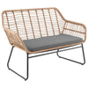 Manhattan Comfort Antibes 2.0 Steel Rattan 4-Piece Patio Conversation Set - Grey|Ensemble de conversation Antibes 2.0 de Manhattan Comfort 4 pièces en acier et en rotin pour la terrasse - gris