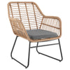 Manhattan Comfort Antibes 2.0 Steel Rattan 4-Piece Patio Conversation Set - Grey|Ensemble de conversation Antibes 2.0 de Manhattan Comfort 4 pièces en acier et en rotin pour la terrasse - gris