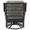 Manhattan Comfort Fruttuo Swivel Steel Rattan 3-Piece Patio Conversation Set - Grey|Ensemble de conversation pivotant Fruttuo de Manhattan Comfort 3 pièces en acier et en rotin pour la terrasse - gris