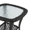 Manhattan Comfort Fruttuo Swivel Steel Rattan 3-Piece Patio Conversation Set - Grey|Ensemble de conversation pivotant Fruttuo de Manhattan Comfort 3 pièces en acier et en rotin pour la terrasse - gris