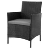 Manhattan Comfort Imperia Steel Rattan 3-Piece Patio Conversation Set - Grey|Ensemble de conversation Imperia de Manhattan Comfort 3 pièces en acier et en rotin pour la terrasse - gris