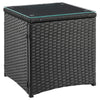 Manhattan Comfort Imperia Steel Rattan 3-Piece Patio Conversation Set - Grey|Ensemble de conversation Imperia de Manhattan Comfort 3 pièces en acier et en rotin pour la terrasse - gris