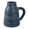 8.75” Terracotta Vase with Handle – Blue  | Vase de 8,75 po en terre cuite avec poignée - bleu