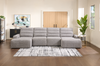 Shaquille O’Neal Home Prestige 4-Piece Sectional with Power Sliding and Storage Chaise – Grey | Sofa sectionnel Prestige de Shaquille O’Neal Home 4 pièces avec coulissement électrique et fauteuil long de rangement - gris
