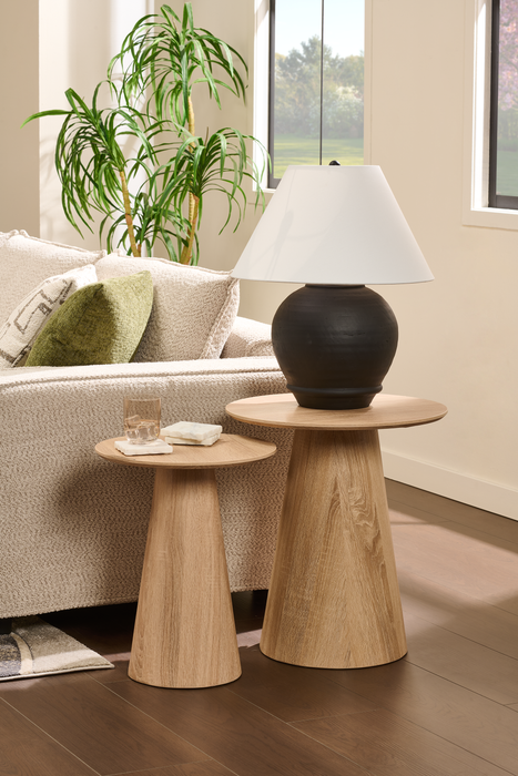 Sidney 14\" Table Lamp with Linen Shade – Black