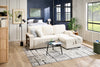 Pocket 2-piece Right-facing Linen-Look Fabric Sleeper Sectional with Storage - Beige | Sofa-lit sectionnel de droite Pocket 2 pièces en tissu d’apparence lin avec rangement - beige
