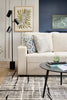 Pocket 2-piece Right-facing Linen-Look Fabric Sleeper Sectional with Storage - Beige | Sofa-lit sectionnel de droite Pocket 2 pièces en tissu d’apparence lin avec rangement - beige