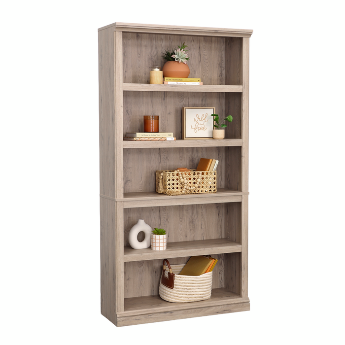 Alcott 35.28” 5-Shelf Bookcase with 3 Adjustable Shelves - Laurel Oak