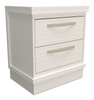 Alpine Bedside 2-Drawer Nightstand with USB-C Port, 22"W x 25"H, Made in Canada – White | Table de nuit Alpine de 22 po (L) x 25 po (H) à 2 tiroirs avec port USB-C, fabriquée au Canada - blanche