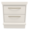 Alpine Bedside 2-Drawer Nightstand with USB-C Port, 22"W x 25"H, Made in Canada – White | Table de nuit Alpine de 22 po (L) x 25 po (H) à 2 tiroirs avec port USB-C, fabriquée au Canada - blanche