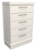 Alpine Bedroom Chest of Drawers, 5-Drawer, 32"W x 47"H, Made in Canada – White | Commode verticale de chambre à coucher Alpine de 32 po (L) x 47 po (H) à 5 tiroirs, fabriquée au Canada - blanche